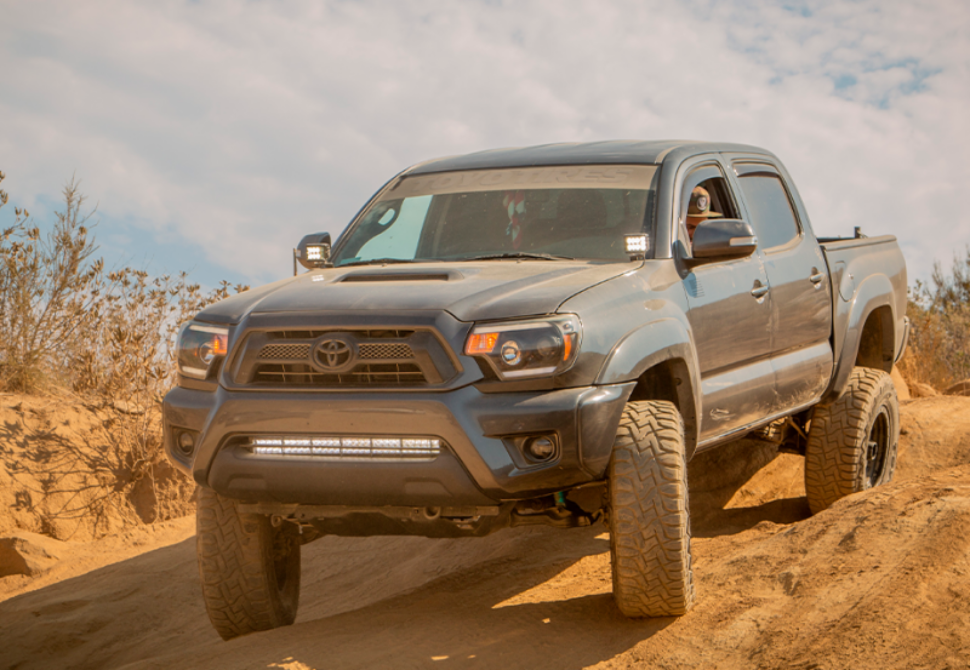 Picture of Cali Raised 05-15 Toyota Tacoma Low Profile Led Ditch Light Brackets Kit - Brackets W/ No Switch