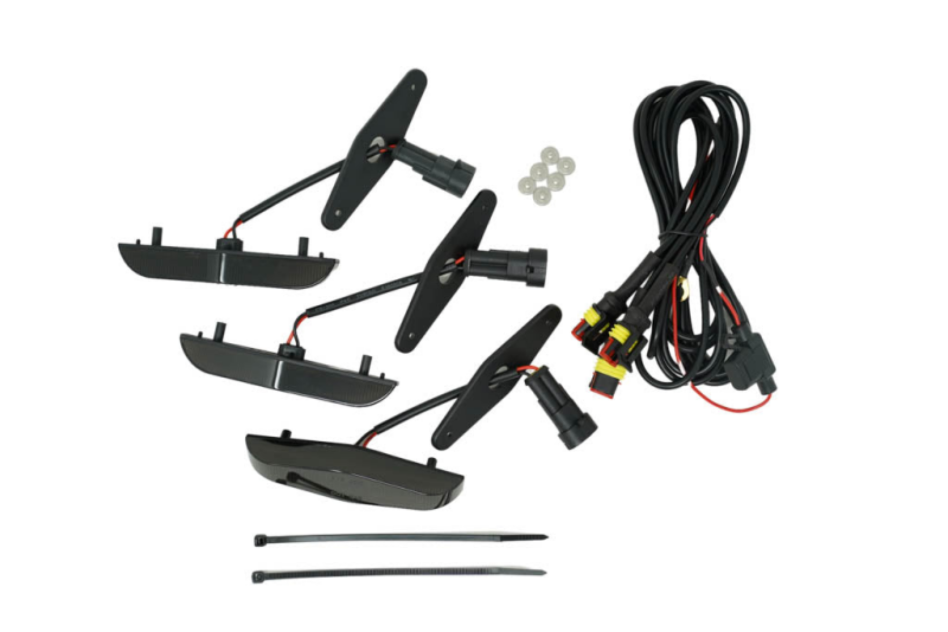Picture of Cali Raised 14-24 Toyota 4Runner Grille Raptor LED Light Kit - Smoked / With Add A Fuse