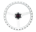 Picture of NRG All Aluminum Steering Wheel 330mm - Extra Light- Ergonomic Grip- Anadized Silver