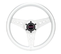 Picture of NRG All Aluminum Steering Wheel 330mm - Heart Cut Out- Ergonomic Grip- Anadized Silver