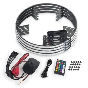 Picture of ORACLE Lighting LED Illuminated Wheel Rings 16.5in PLASMA ColorSHIFT w/BC2 Bluetooth Controller