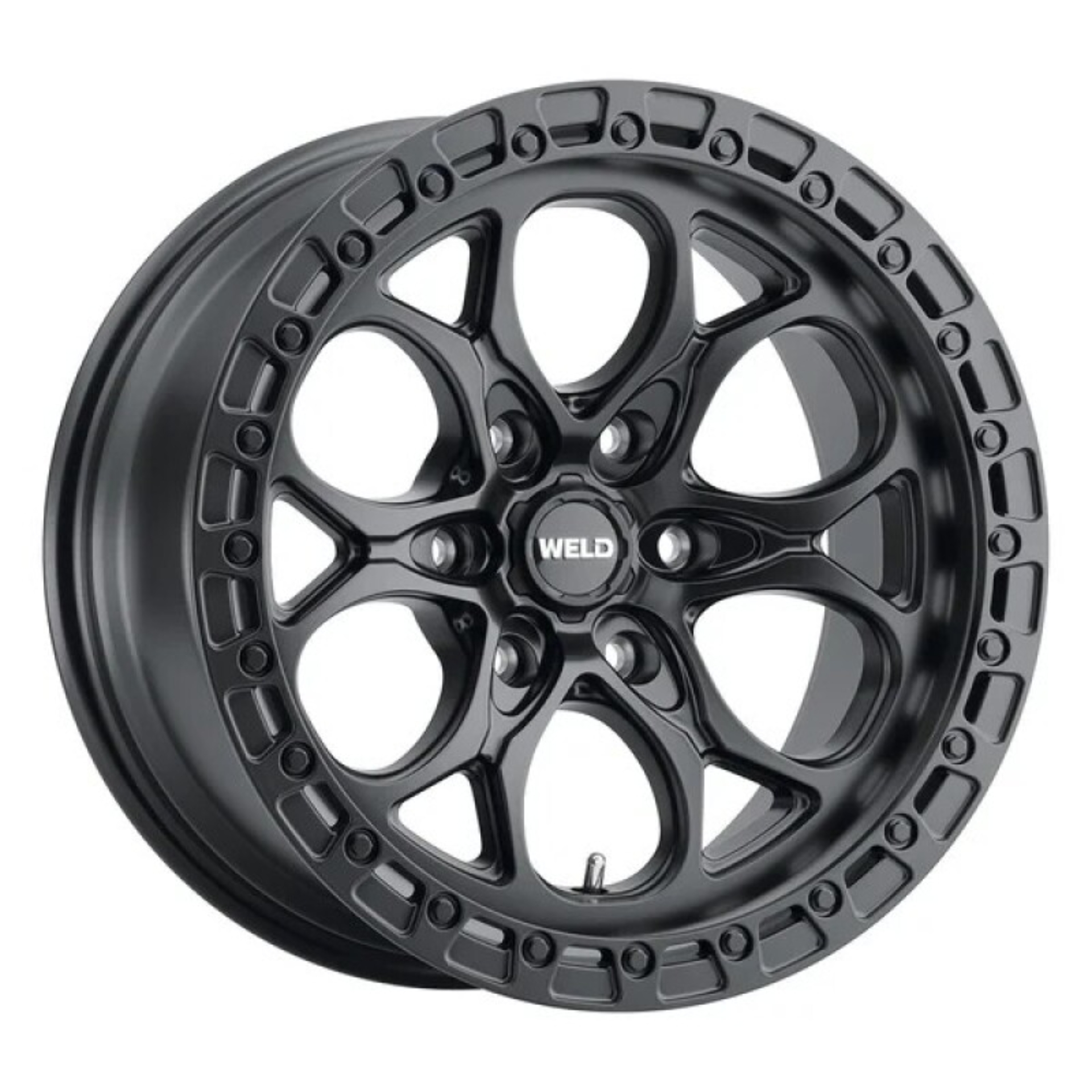 Picture of Weld 17x9 Ledge Bead Lock 6x139.7 ET0 BS 5.00 106.1 Hub Bore - Satin Black / Gloss BLK Ring