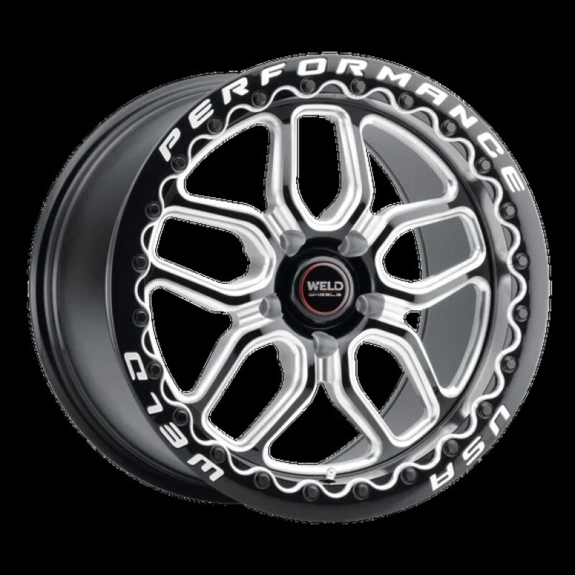 Picture of Weld 17x10 Laguna Beadlock 5x114.3 ET49 BS 7.42 Gloss Black 78.1