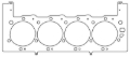 Picture of Cometic GM L18 Vortec 8100 Gen-VII Big Block V8 .120in MLS Cylinder Head Gasket - 4.280in Bore - LHS