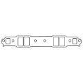 Picture of Cometic Chevy Gen-1 Small Block V8 .060in Fiber Intake Manifold Gasket Set - 1.310in x 2.210in Port