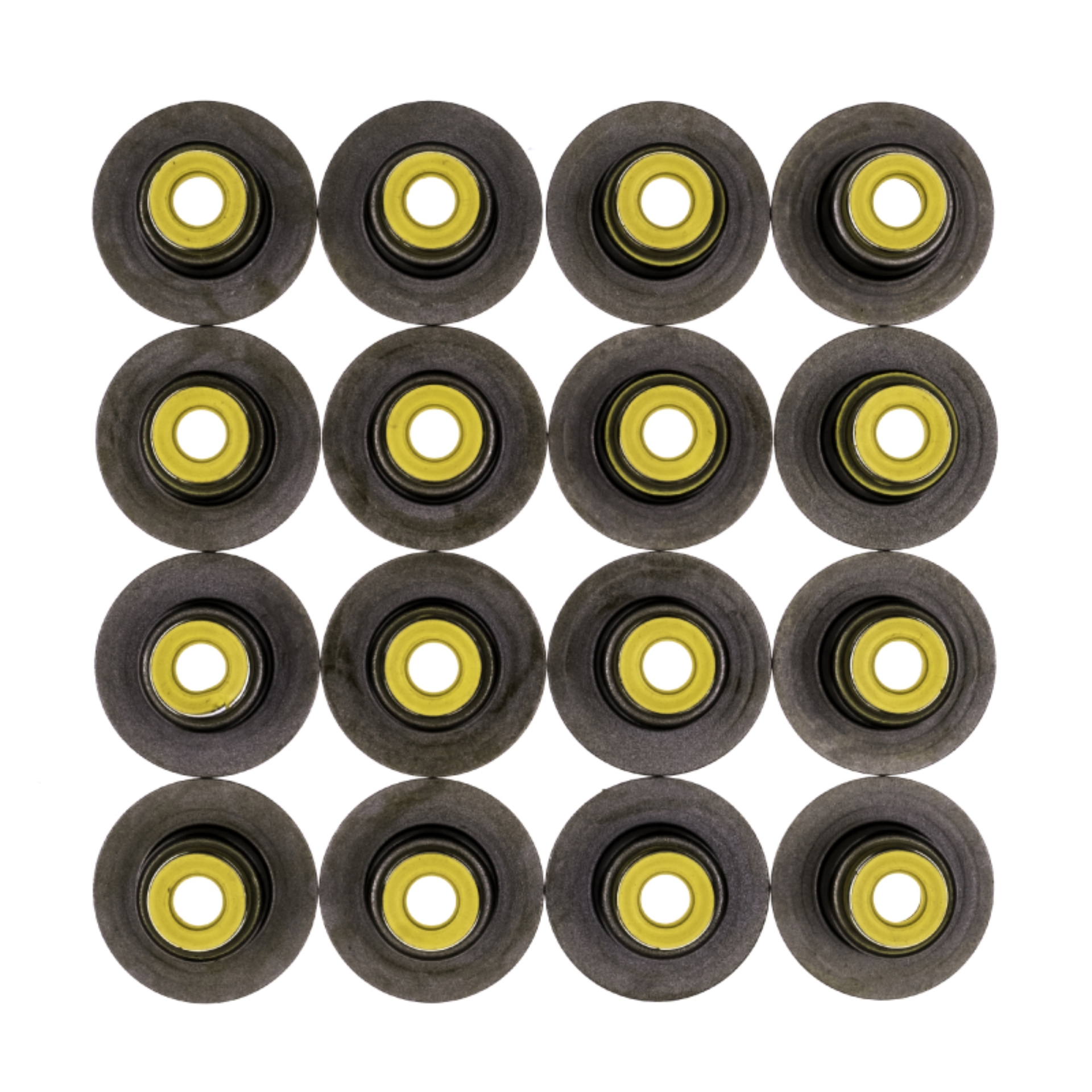 Picture of Cometic .265in x .500in x .635in x 1.126in Metal Jacket Valve Stem Seal - Yellow - 16 Pack