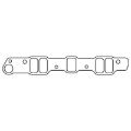 Picture of Cometic Pontiac V8 .125in Fiber Intake Manifold Gasket Set - 1.141in x 2.063in Rectangle Port