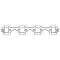 Picture of Cometic Ford 302/351W V8 Exhaust Manifold Gasket .060in HTS 1.250in X 1.480in Port 20 Pack