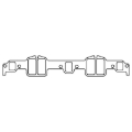 Picture of Cometic Chevrolet 348/409 W-Series Big Block V8 .059 Fiber Intake Manifold Gasket Set