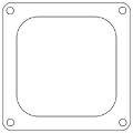 Picture of Cometic Holley 4500 Dominator .047in Fiber Carburetor Gasket - 4.775in x 4.775in - Open Plenum