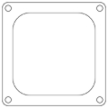 Picture of Cometic Holley 4500 Dominator .060in Fiber Carburetor Gasket - 4.775in x 4.775in - Open Plenum