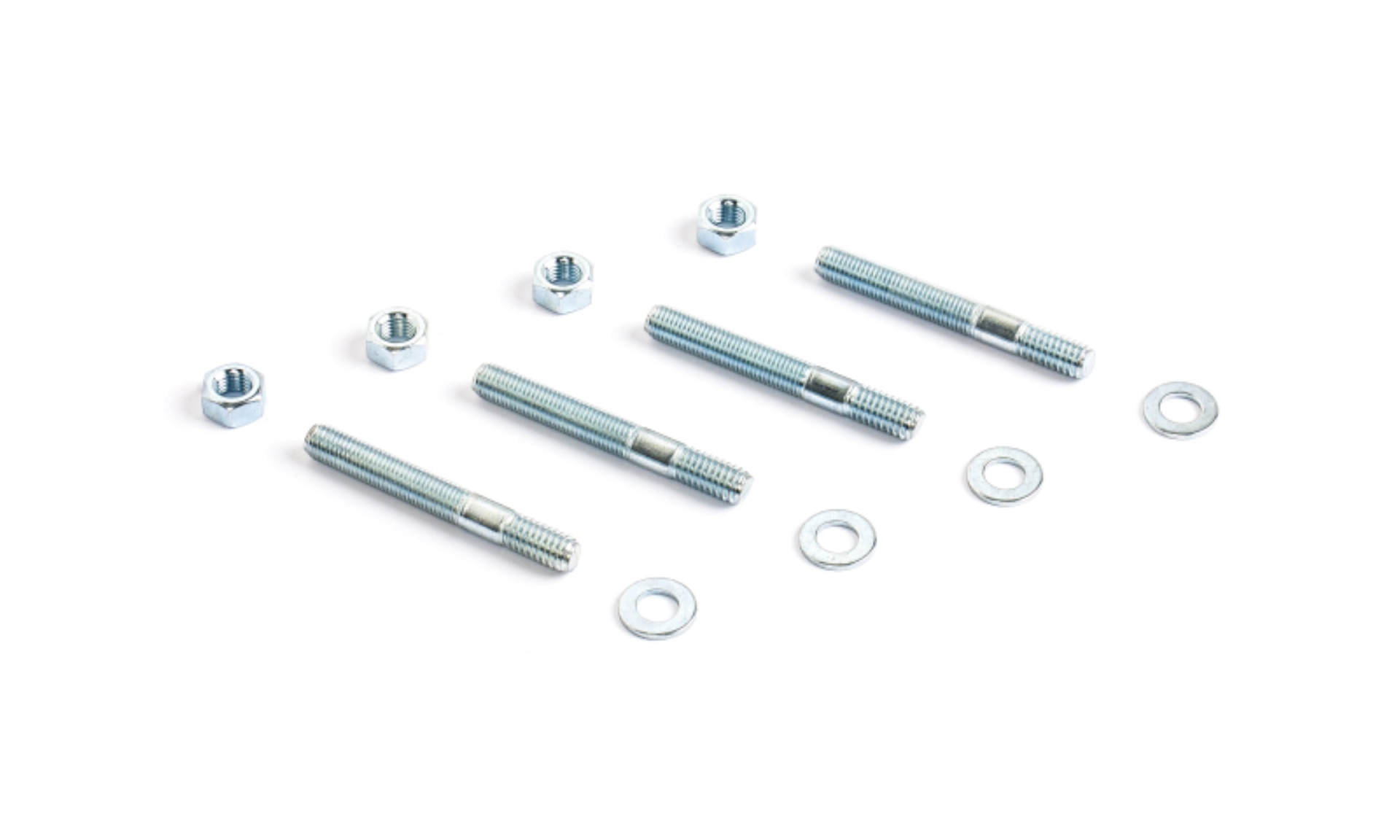 Picture of Cometic Carburetor Studs 2 1/2in Zinc Plated - Set of 4 With Washers and Nuts