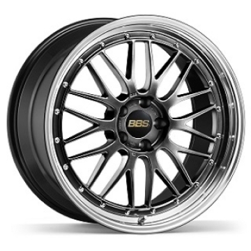 Picture of BBS LM 20x9 5x130 ET42 CB71.6 Diamond Black Wheel w/ Diamond Cut Machined Lip