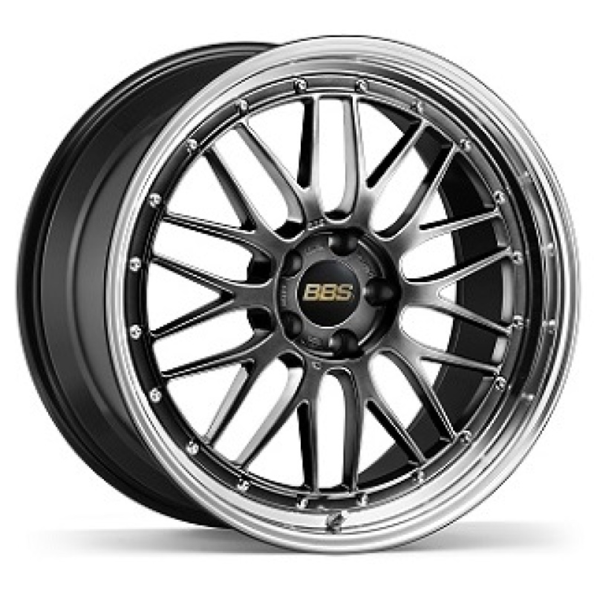 Picture of BBS LM 20x12 5x130 ET72 CB71.6 Diamond Black Wheel w/ Diamond Cut Machined Lip