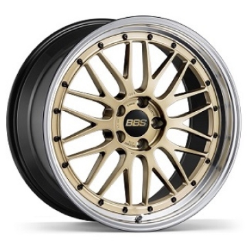 Picture of BBS LM 21x12 5x130 ET64 CB71.6 Gold Wheel w/ Diamond Cut Machined Lip
