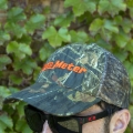 Picture of Autometer Hat Mesh Black w/ Velcro Hunting Camo Blaze Orange