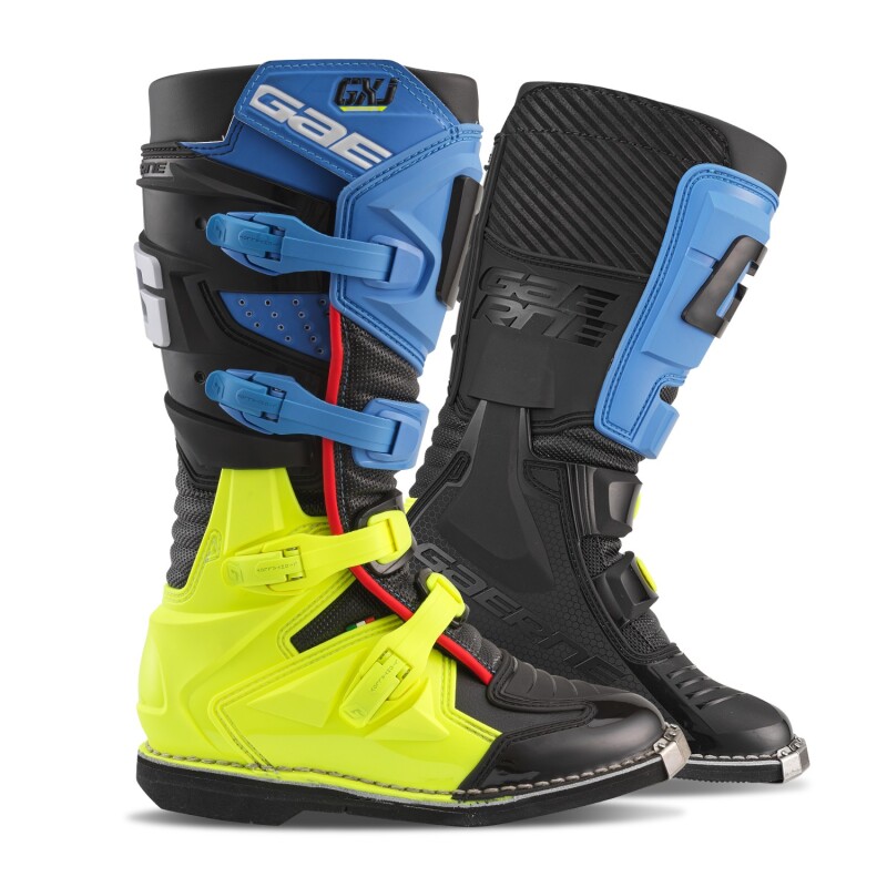 Picture of Gaerne GXJ Boot Black/Blue/Fluorescent Yellow Size - Youth 5.5