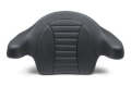 Picture of Mustang 93-13 HD FL Touring Extended Arm Wrap-Around Backrest Deluxe - Black w/Blue Stitching