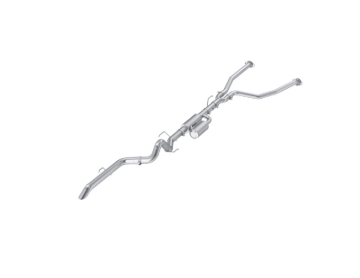 Picture of MBRP 22-25 Toyota Tundra 3.4L 3in Cat Back Single Rear Turn Down - Aluminized Steel