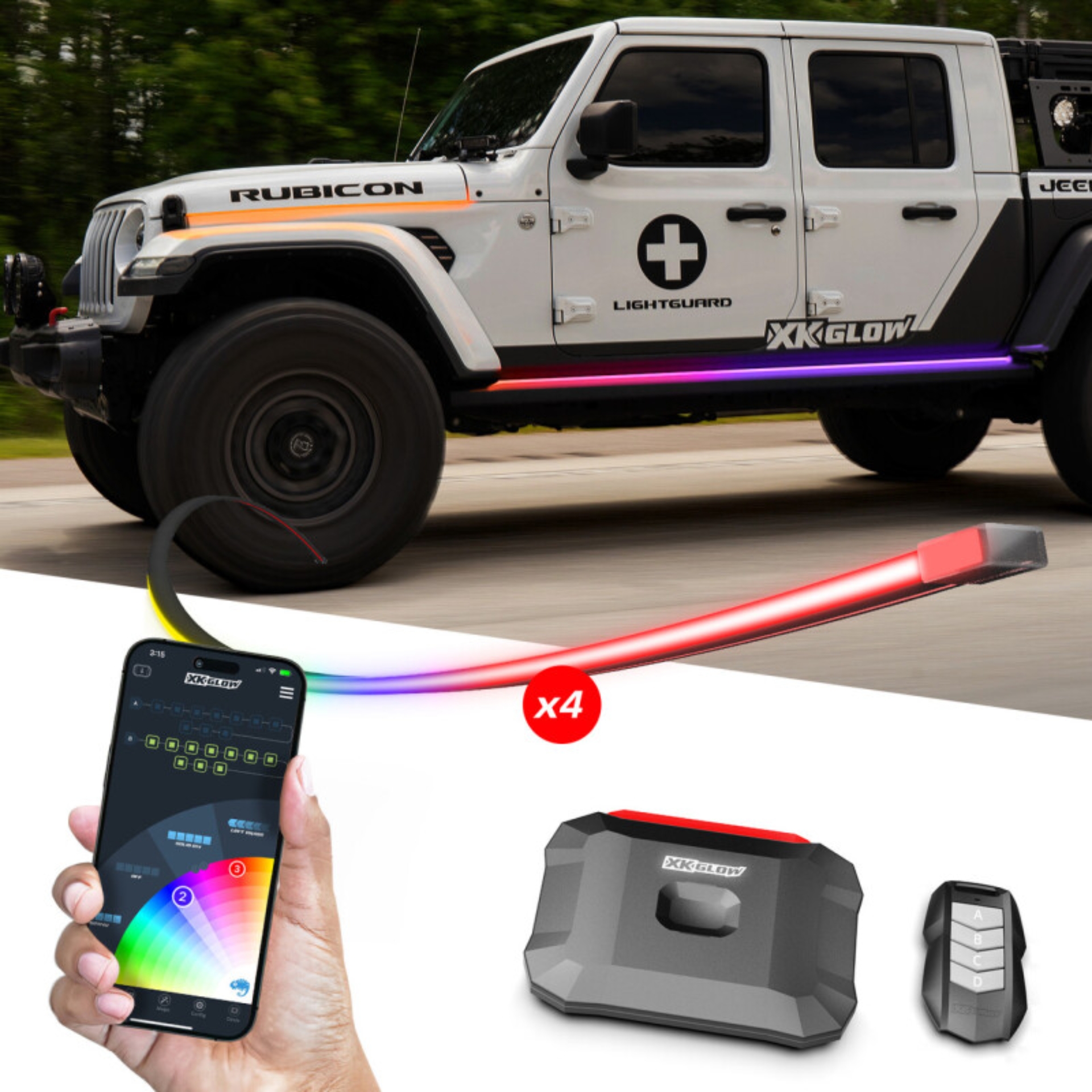 Picture of XK Glow Addressable Accent Light Strip Kit For Jeep - Case of 20