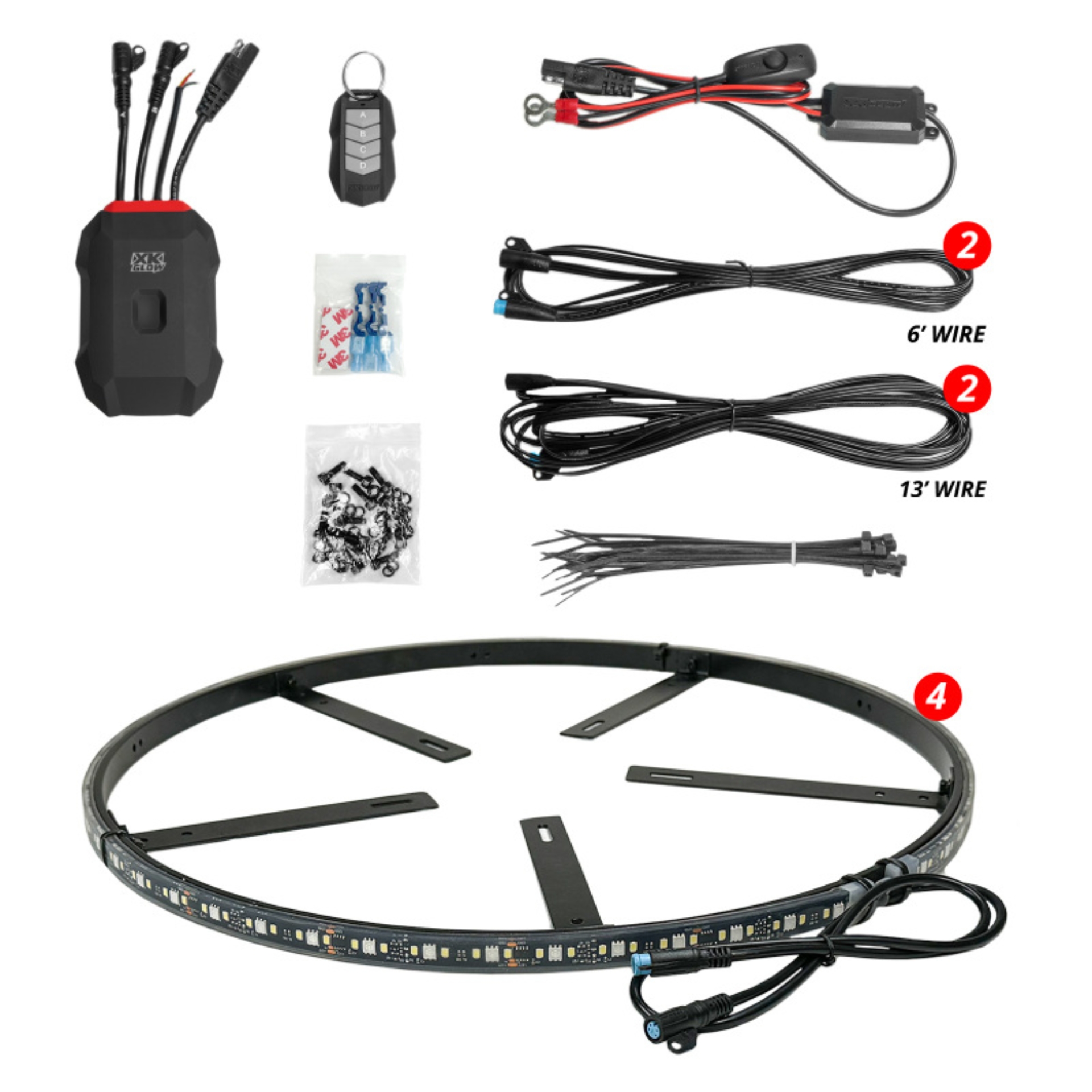 Picture of XK Glow XKmax RGBW Wheel Ring Light Kit