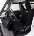 Picture of Covercraft 18-23 Jeep Wrangler JL 2dr 2-Row Bench Endura Jeep Logo SeatSaver Second Row Seat Covers
