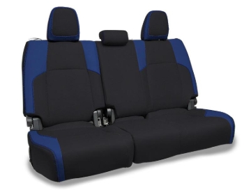 Picture of PRP 2024 Toyota Tacoma Rear Bench Covers - Black and Blue