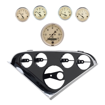 Picture of Autometer Antique Beige Direct Fit Dash Kit 55-56 Chevrolet (1 x 3-3/8in. / 4 x 2-1/16in.)