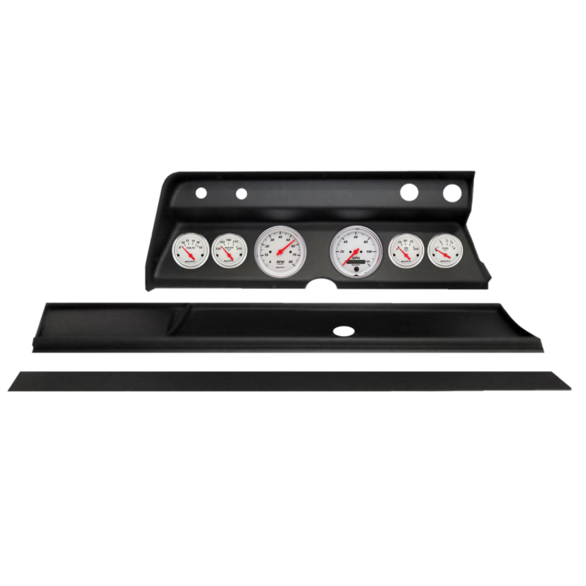 Picture of Autometer Arctic White Direct Fit Dash Kit 1967 Chevy Chevelle (2 x 3-3/8in. / 4 x 2-1/16in.)
