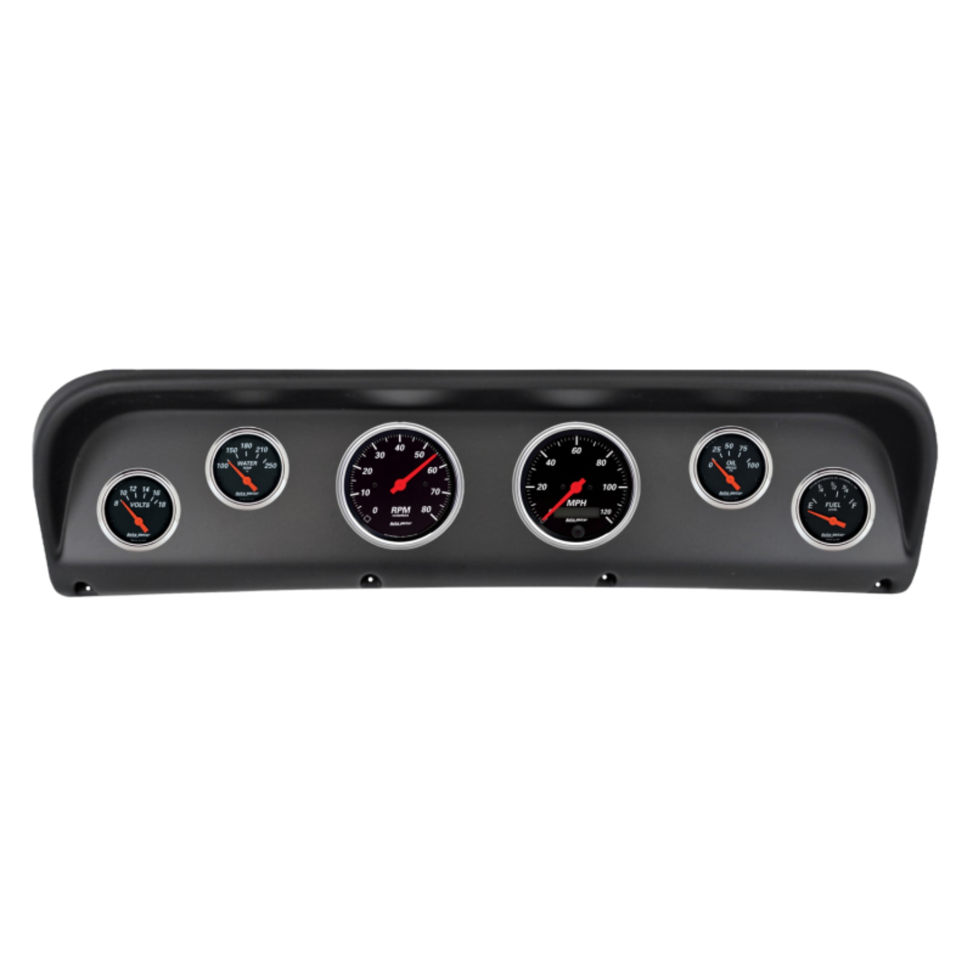 Picture of Autometer Designer Black Direct Fit Dash Kit 67-72 Ford F100 (2 x 3-3/8in. / 4 x 2-1/16in.)