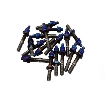 Picture of BLOX Racing Xtreme Titanium Intake/Exhaust Manifold Studs Burnt 45mm 7-Piece Kit