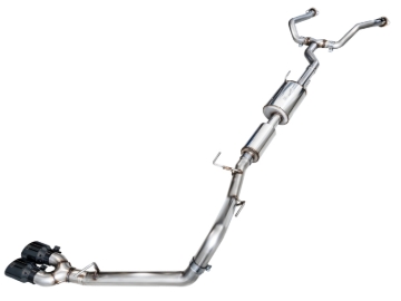 Picture of AWE Tuning 0FG Exhaust for 3rd Gen Toyota Tundra - Dual Diamond Black Tips