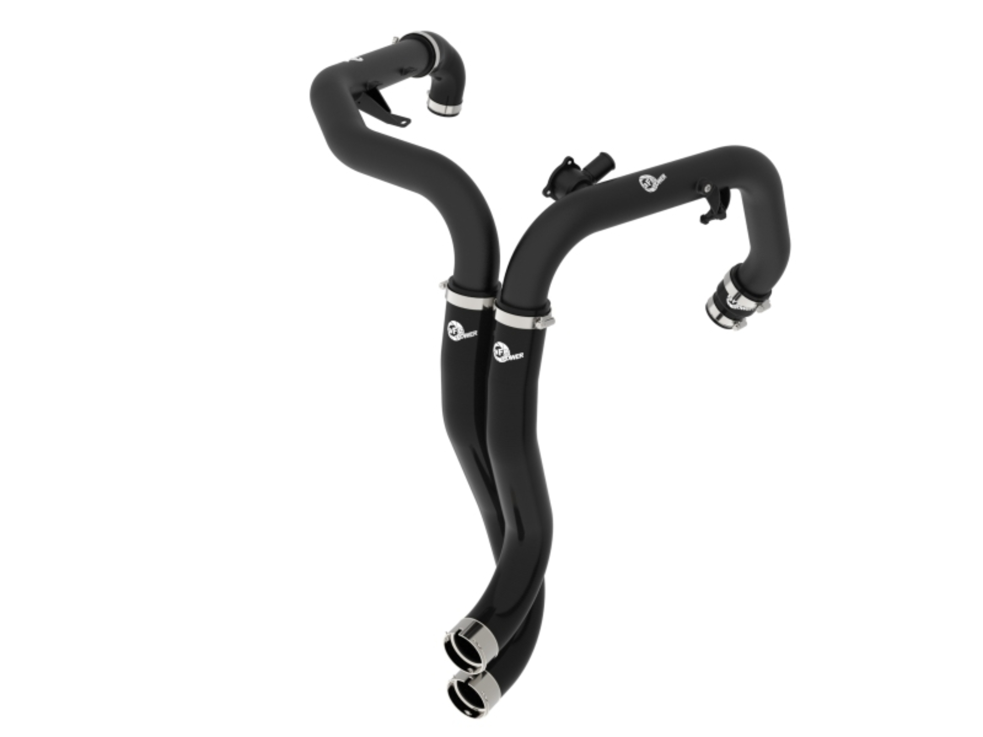 Picture of aFe 22-24 Ford Bronco Raptor BladeRunner 2-1/4in Aluminum Hot Charge Pipe Black