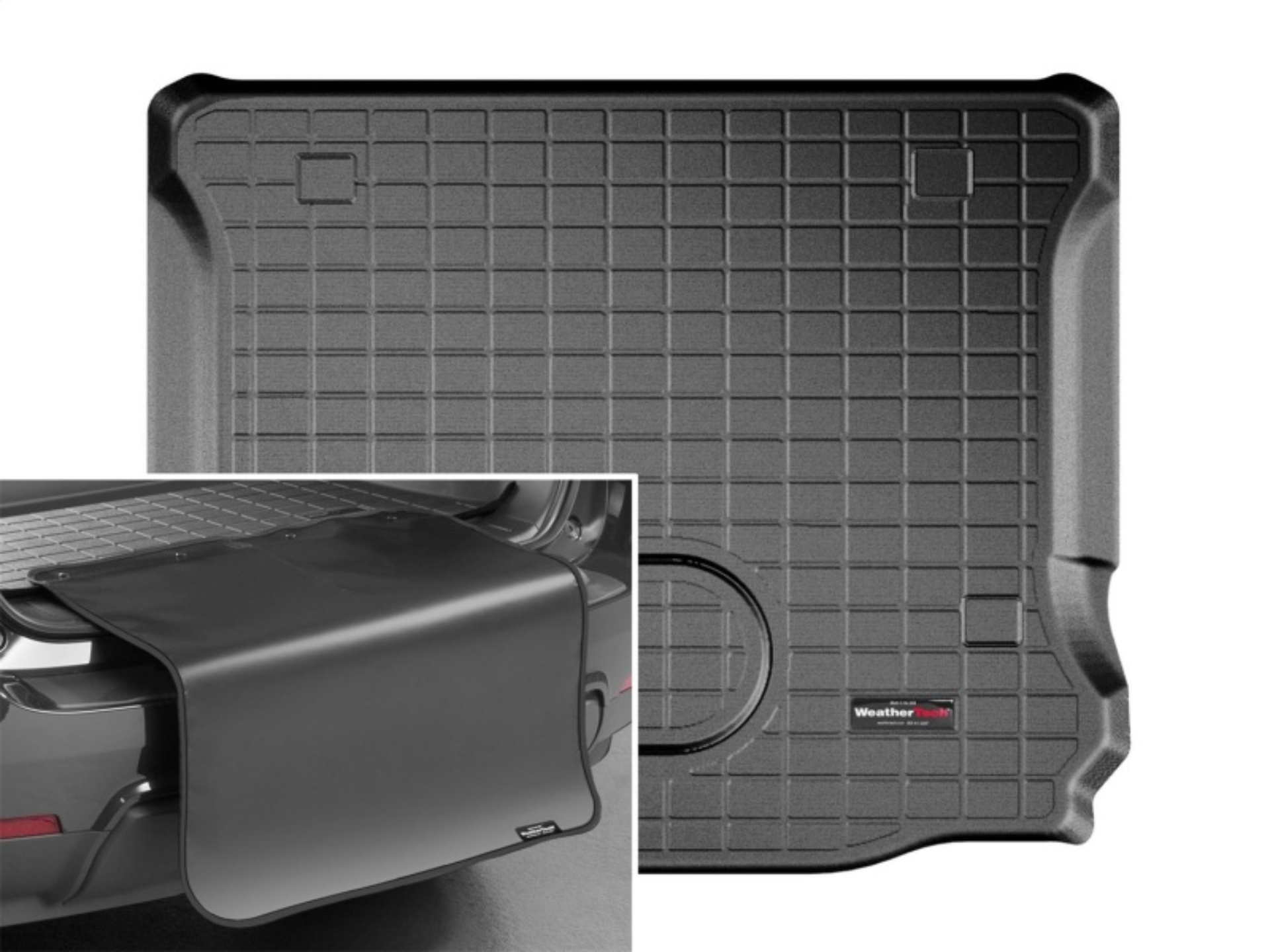 Picture of WeatherTech 15-16 Jeep Wrangler Unlimited Cargo Liner w/ Bumper Protector - Black