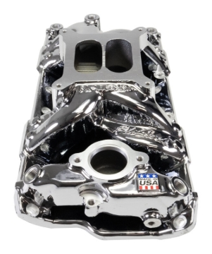 Picture of Performer RPM Small Block Chevy AIR-Gap Intake Manifold, Chrome Plasma finish
