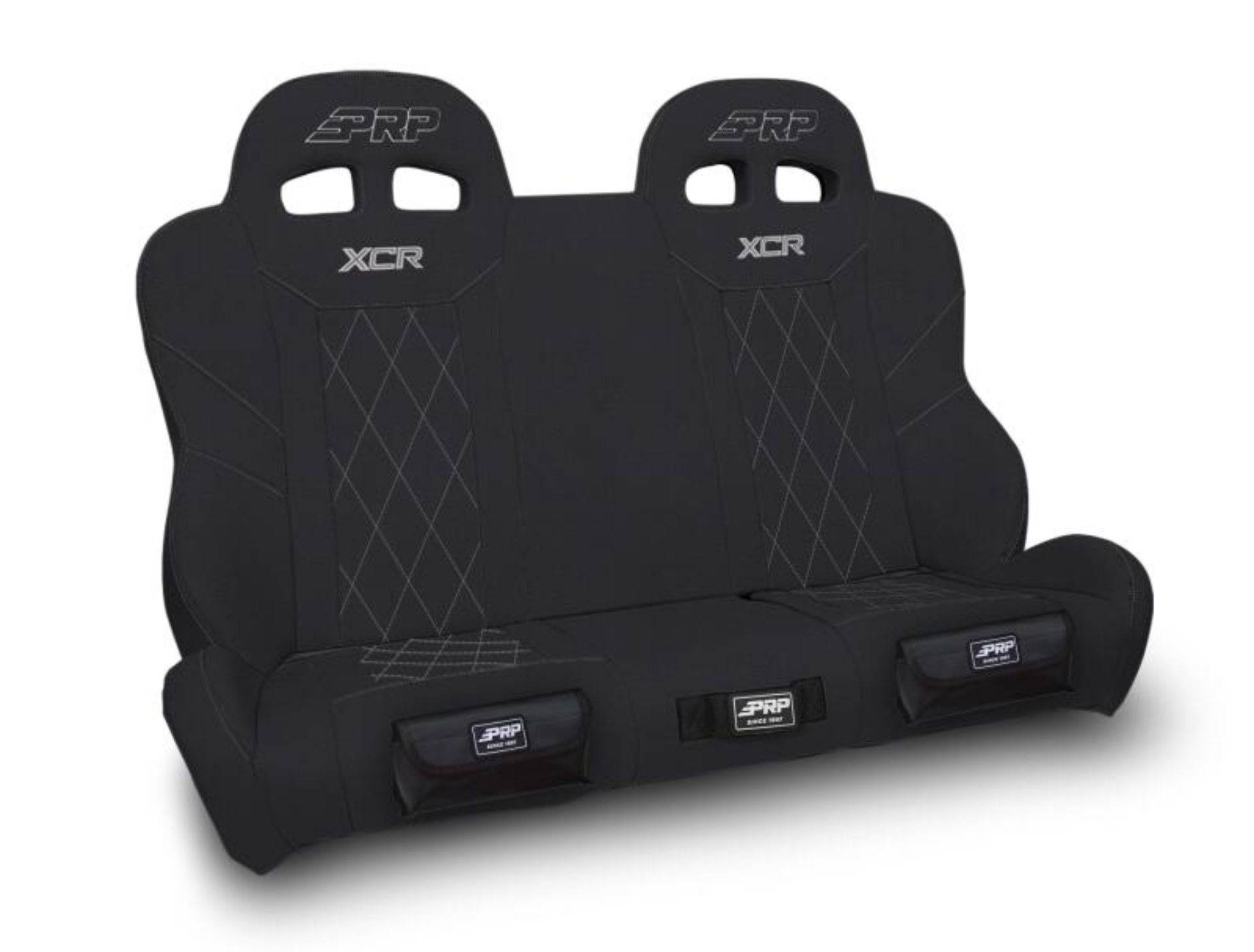 Picture of PRP XCR Polaris RZR Quick Release Rear Suspension Bench Seat w Diamond Stitch/Front Pockets