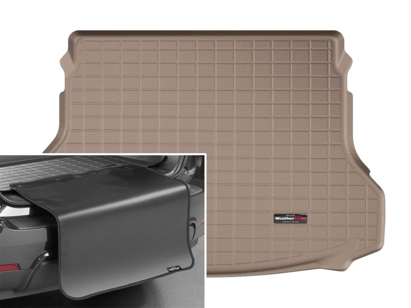 Picture of WeatherTech 14+ Nissan Rogue Cargo Liner w/ Bumper Protector - Tan