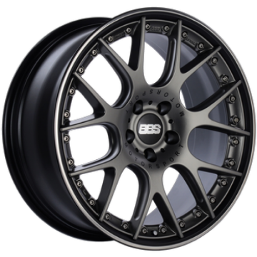 Picture of BBS CH-RII 21x10.5 5x112 ET17 CB66.5 Platinum Center Black Rim w/ SS Rim Prot Wheel -82mm PFS Req
