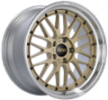 Picture of BBS LM 20x9 5x120 ET15 PFS Gold Center Diamond Cut Lip Wheel - 82mm PFS/Clip Required