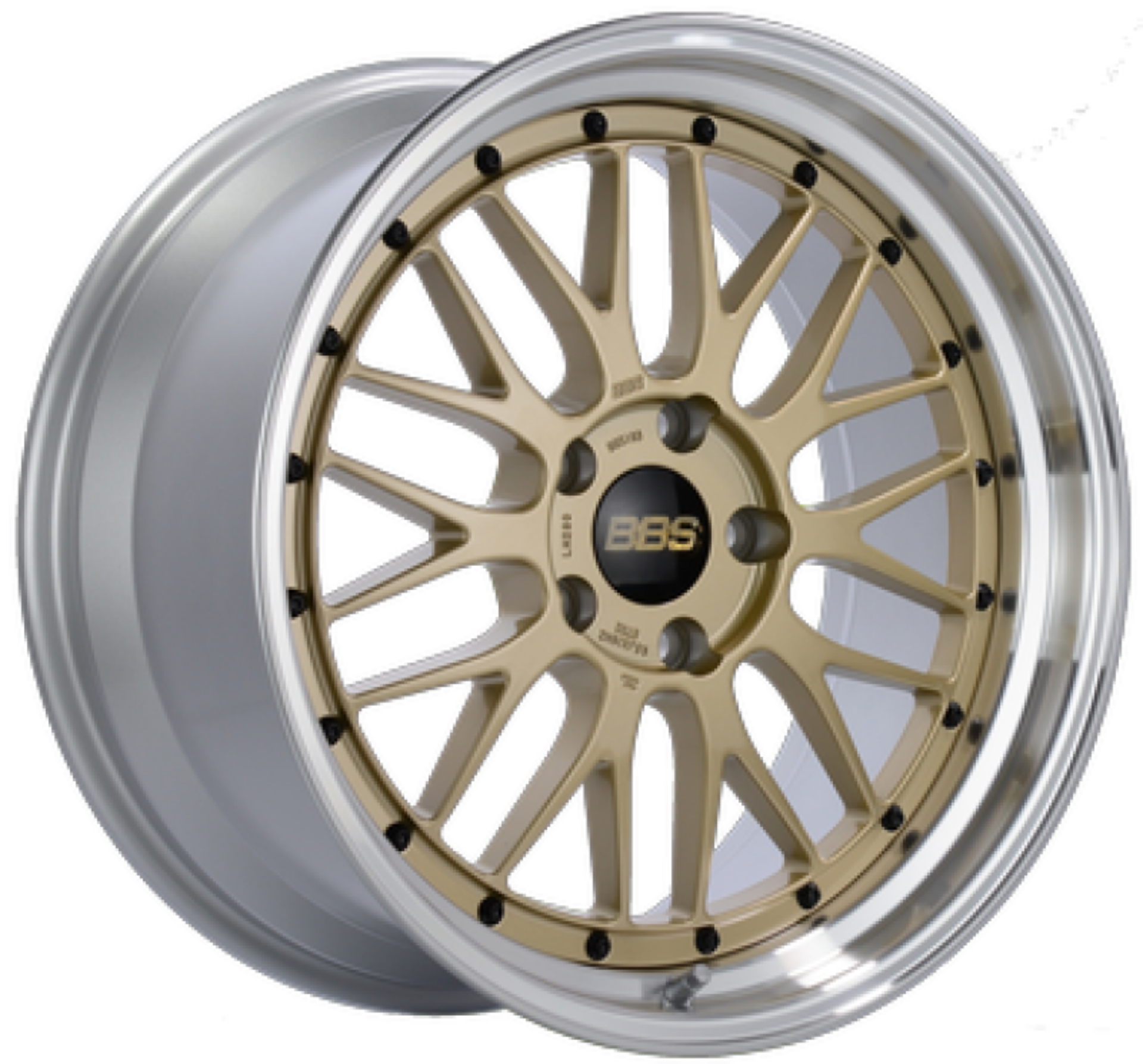 Picture of BBS LM 19x8.5 5x112 ET32 PFS Gold Center Diamond-Cut Rim Wheel PFS/Clip Req