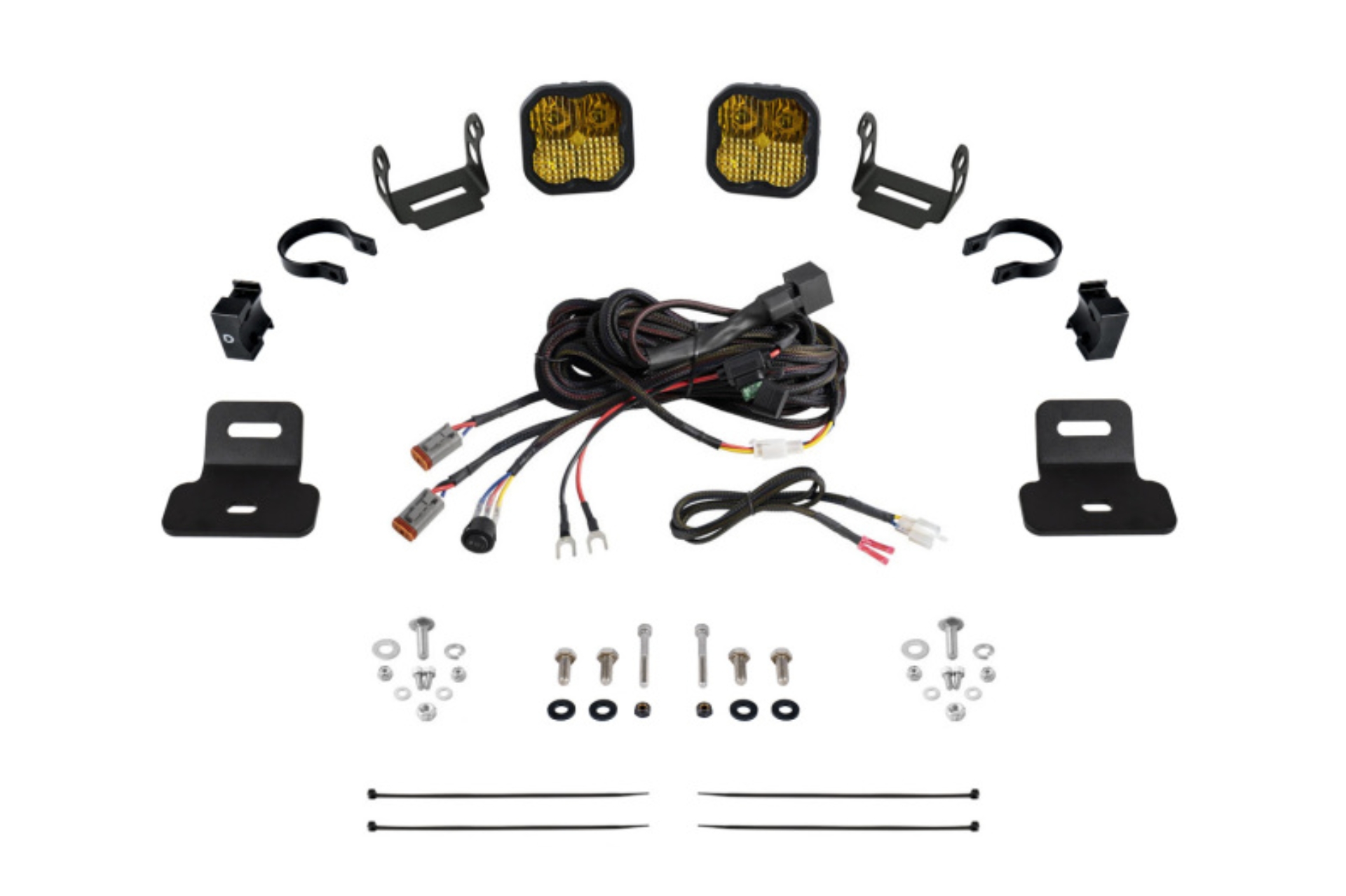 Picture of Diode Dynamics 17-24 Can-Am Maverick X3 SS3 Stage Series Ditch Light Kit - Pro Yellow Combo