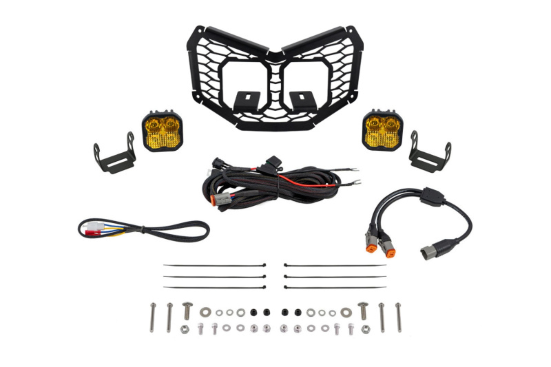 Picture of Diode Dynamics 17-24 Can-Am Maverick X3 Stage Series LED Grille Kit - Pro Yellow Combo