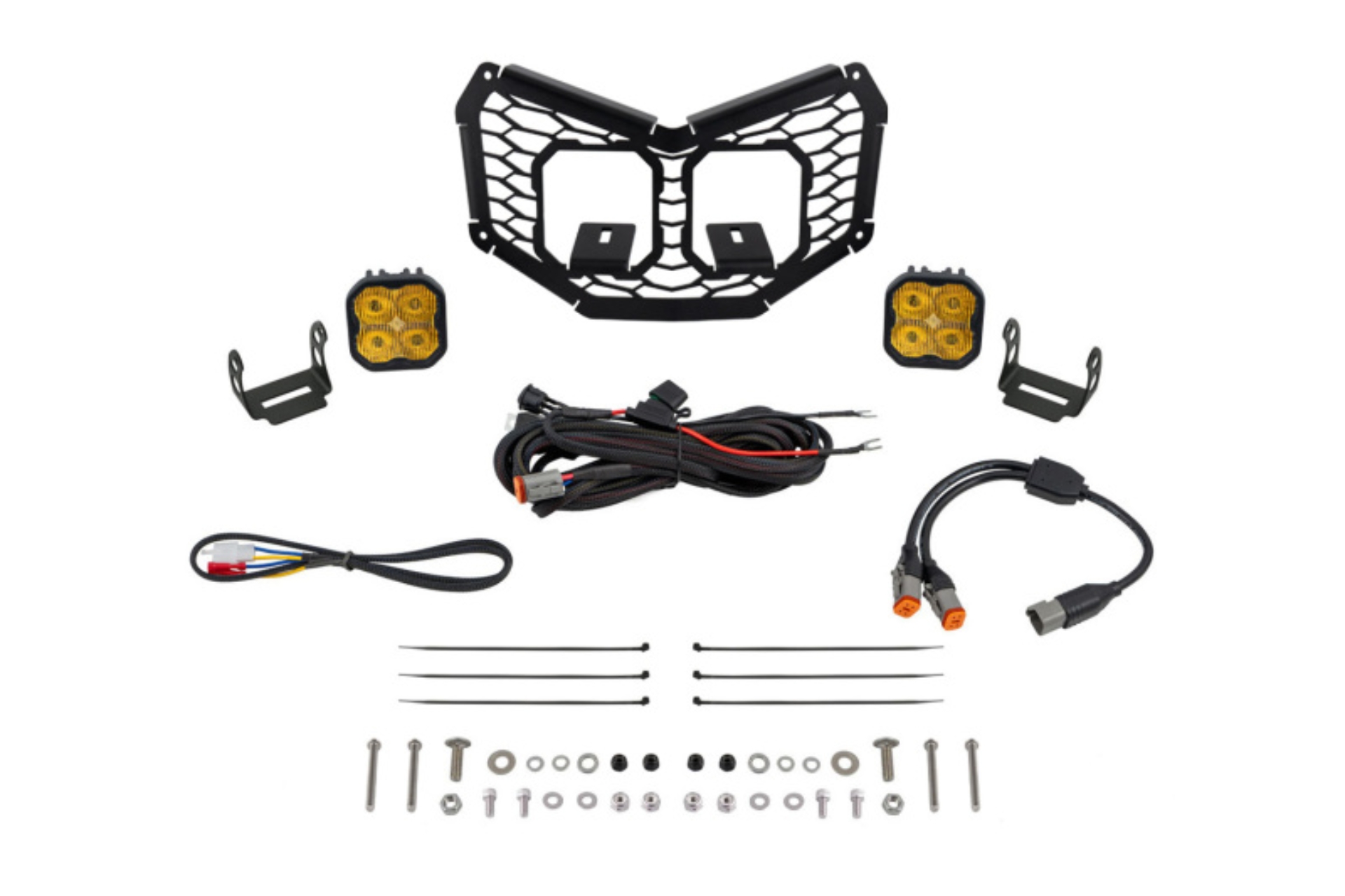 Picture of Diode Dynamics 17-24 Can-Am Maverick X3 Stage Series LED Grille Kit - Pro Yellow Fog