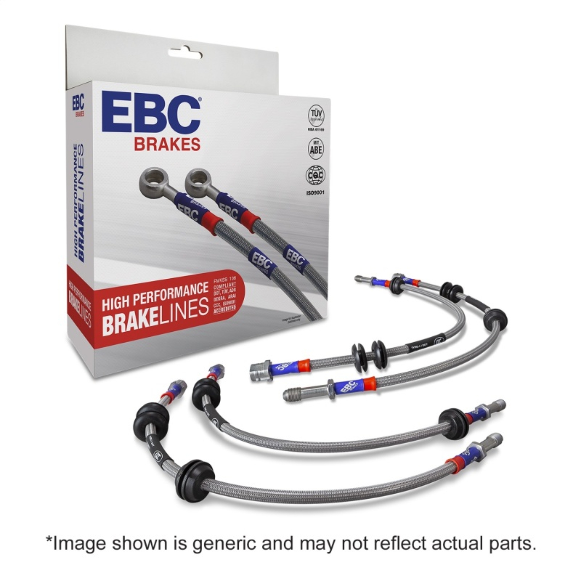 Picture of EBC 97-04 Chevrolet Corvette (C5) 5.7L Front & Rear Stainless Steel Brake Line Kit