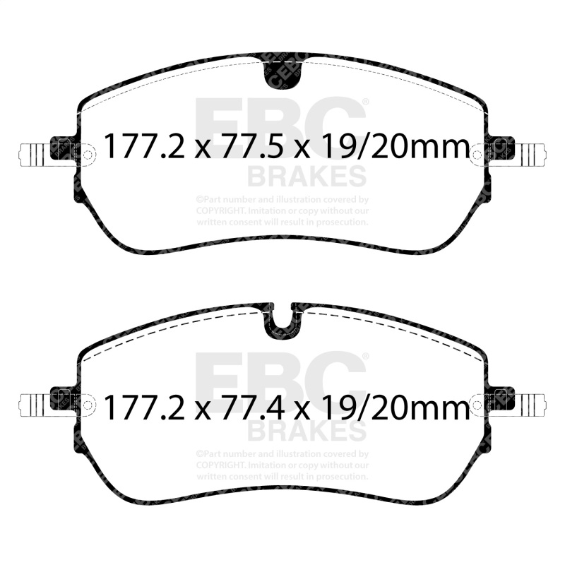 Picture of EBC 21-24 Jaguar E-Pace 2.0T Front Yellowstuff Brake Pads