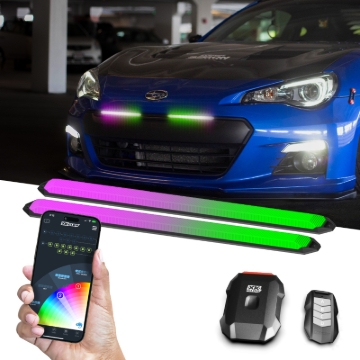 Picture of XK Glow 9in XKmax DRL Truck Grill Flexible Light App Cntl Bar 2pc