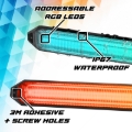 Picture of XK Glow 9in XKmax DRL Truck Grill Flexible Light App Cntl Bar 2pc