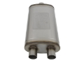 Picture of aFe MACHForce XP SS Muffler 3in Center Inlet / 2.5in Dual Outlets 22in L x 11in W x 6in H Body