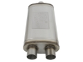 Picture of aFe MACHForce XP SS Muffler 3in Center Inlet / 3in Offset Outlet 22in L x 11in W x 6in H Body