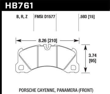 Picture of Hawk 10-13 Porsche Panamera / 12-15 Cayenne  Performance Ceramic Luxury & Touring Front Brake Pad